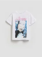 Koszulki dla dziewczynek - Reserved - T-shirt Blackpink Jennie - złamana biel - miniaturka - grafika 1