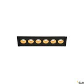 Oprawy, klosze i abażury - SLV Lampa wpuszczana MILANDOS 6 czarna 2700K 45 1005415 - miniaturka - grafika 1