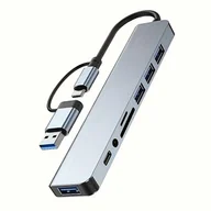 Inne - TEMU Stacja dokująca VVIA 15-w-1 z podwójnym wyjściem HDTV i DP do trzech monitorów 4K, ładowanie PD 100W, transfer danych USB-C/USB- Gb/s, 3 USB-A 5 - miniaturka - grafika 1