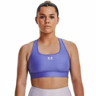 Biustonosz treningowy UNDER ARMOUR UA Authentics Mid Padless - fioletowy - Bielizna sportowa damska - miniaturka - grafika 1