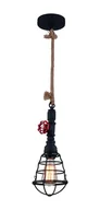 Lampy sufitowe - Näve Lampa wisząca w wersji industrialnej, czarna - miniaturka - grafika 1