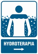 Systemy ekspozycyjne i znaki informacyjne - RF026 HYDROTERAOIA /KIERUNEK W PRAWO/, FN - FOLIA SAMOPRZYLEPNA; (100X150MM) - miniaturka - grafika 1