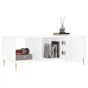 Stolik kawowy, biały, 102x50x40 cm, materiał drewnopochodny Lumarko! - Ławy i stoliki kawowe - miniaturka - grafika 3