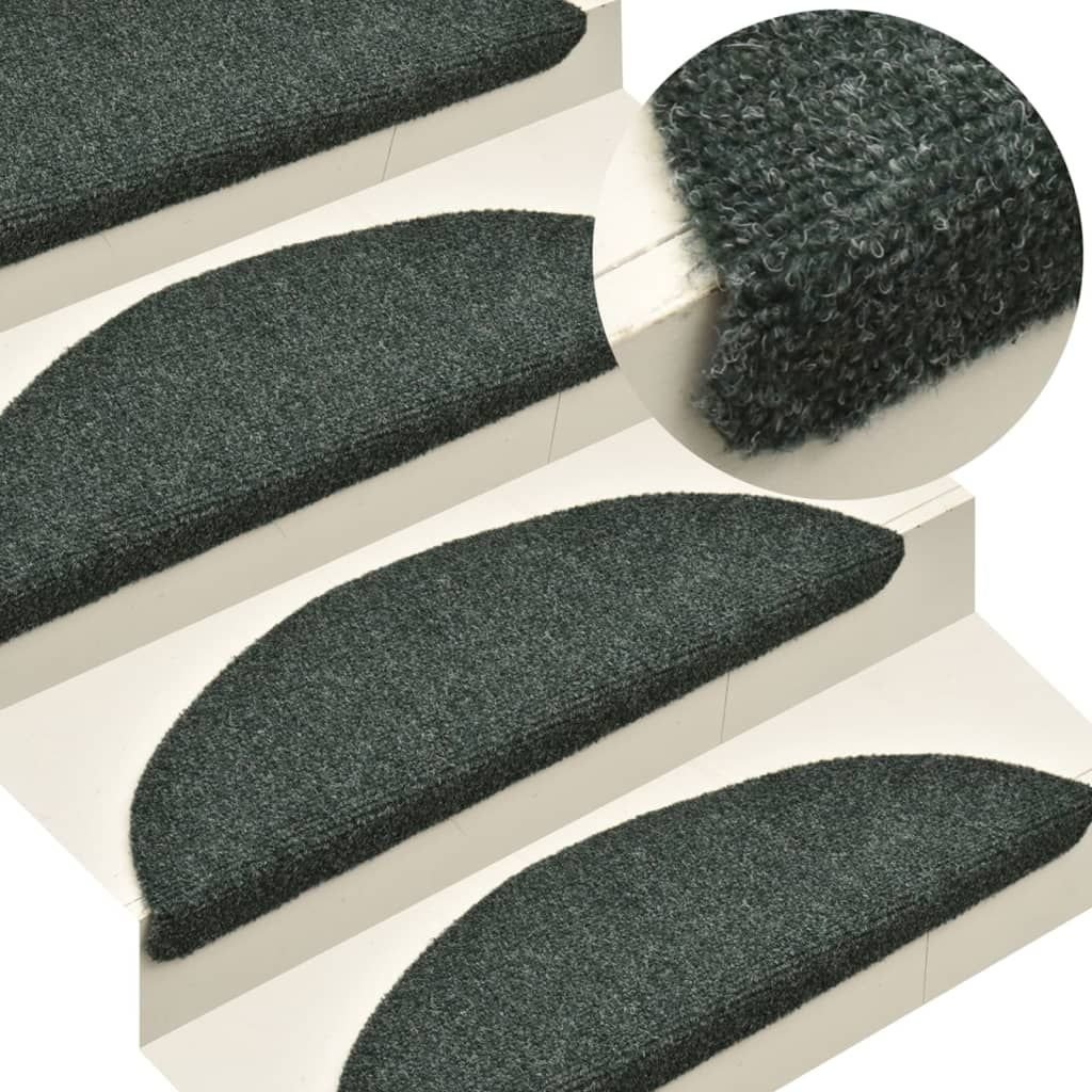 vidaXL Samoprzylepne nakładki na schody, 5 szt., zielone, 65x21x4 cm
