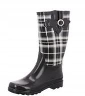 Kalosze damskie - Beck Kalosze Biało-Czarne W Kratkę Damskie 37 J1A - miniaturka - grafika 1