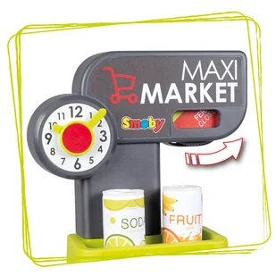 Smoby Maxi Market z wózkiem 50 akcesoriów 350235 - Zabawy w naśladowanie dorosłych - miniaturka - grafika 7