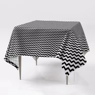 Obrusy i serwetki - Nadruk różne kolory obrus Czarny szlaczek 150x150, Fabricsy - miniaturka - grafika 1