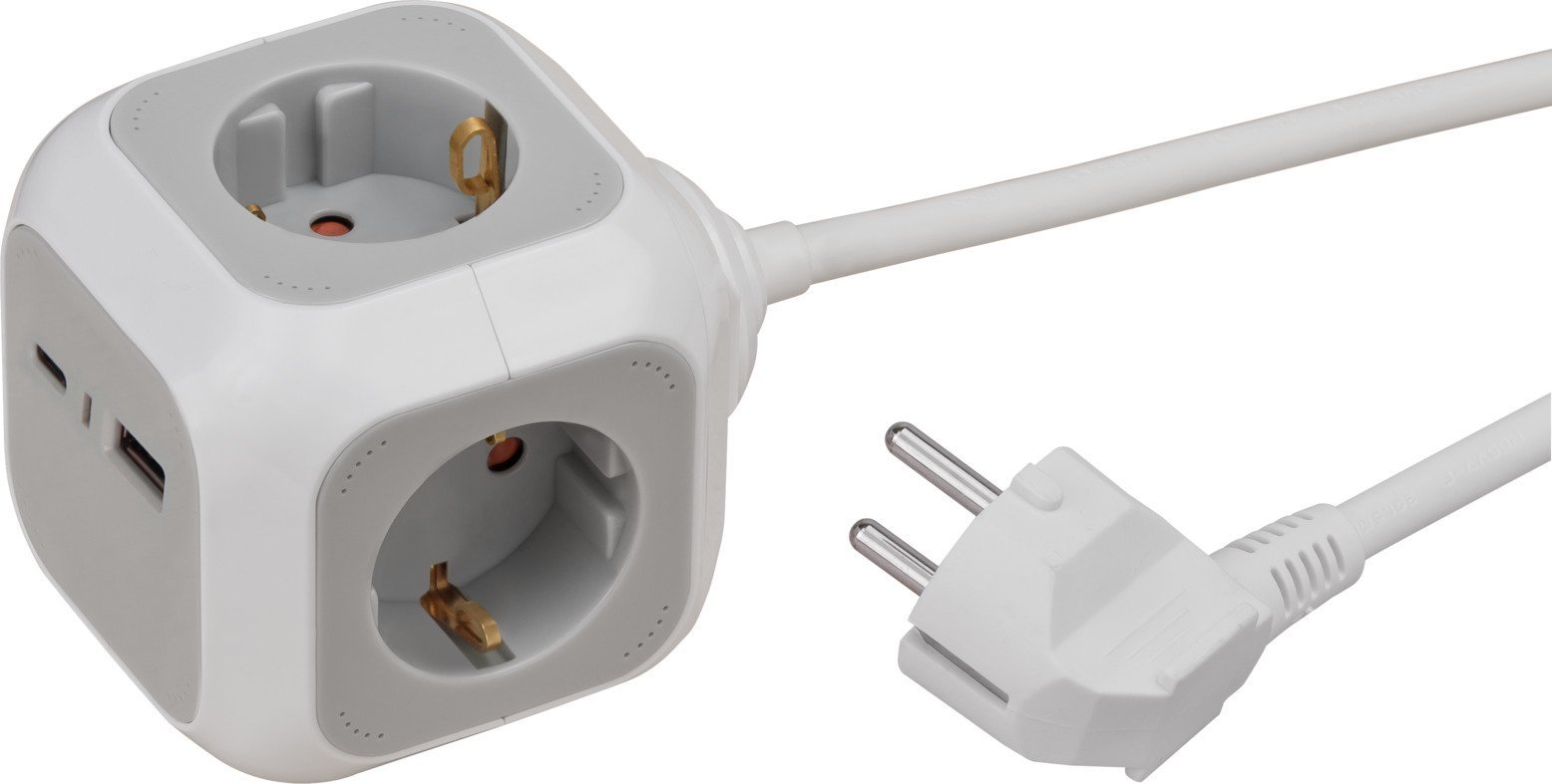 Listwa zasilająca Brennenstuhl Kostka zasilająca 4 gniazda + USB PD20W A+C 1,4 m 1150100010