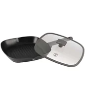 Patelnie - Patelnia grillowa  z pokrywką 28cm z powłoką tytanową BerlingerHaus Antracit BH-8127 - miniaturka - grafika 1
