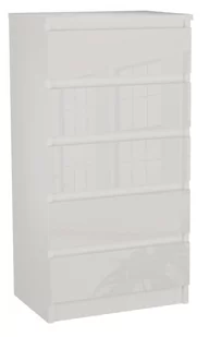 Komoda Pari 5 Szuflad Biała Połysk - Komody Komoda Pari 5 Szuflad Biała Połysk - Komody - miniaturka - grafika 1