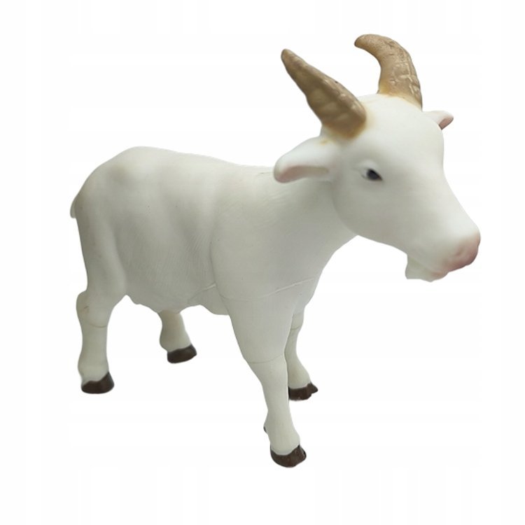 Figurka Koza Biała Gumowy Zwierzęta Wiejskie Farm Animal 15cm SP1235