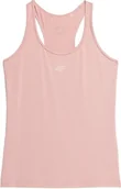 Bluzki damskie - Top treningowy damski 4F SS23TFTSF263 - jasny róż XL - miniaturka - grafika 1