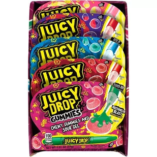 JUICY DROP GUMMIES 57G GUMY OWOCOWE I DŁUGOPIS Z KWAŚNYM ŻELEM - Cukierki - miniaturka - grafika 1