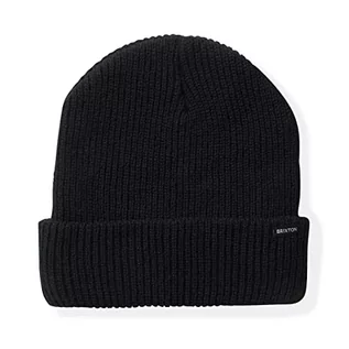 Czapki damskie - Brixton Czapka Becket Beanie Hat, czarna, rozmiar uniwersalny, czarny, jeden rozmiar - grafika 1