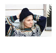 Czapki damskie - Granatowa czapka beanie z wełną - miniaturka - grafika 1