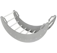 Skoczki dla dzieci - Małpiszon, bujak drewniany Moon biało-szary - miniaturka - grafika 1