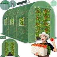 Szklarnie ogrodowe - Tunel Foliowy ogrodowy Duży Solidny Folia szklarnia 10m2 +wzmocniony Pemium - miniaturka - grafika 1