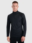 Bielizna sportowa męska - 4F Bielizna termiczna ocieplana (góra) męska - czarna XXL - miniaturka - grafika 1