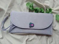 Torebki damskie - Fioletowa kopertówka, lawendowa torebka wesele ślub - miniaturka - grafika 1