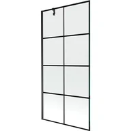 Parawany nawannowe - Mexen Next parawan nawannowy 1-skrzydłowy 90 x 150 cm, czarny wzór, czarny - miniaturka - grafika 1