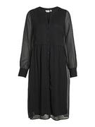Sukienki - VIFALIA dekolt w serek L/S sukienka - NOOS, czarny, 44 - miniaturka - grafika 1
