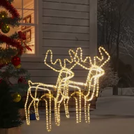 Oświetlenie świąteczne - vidaXL Renifery z ruchomymi głowami i ciepłym białym LED, 2 szt. - miniaturka - grafika 1