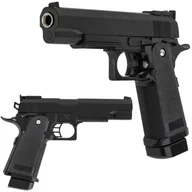 Zabawki militarne - Realistyczny pistolet na kulki 6mm + 800 kulek ASG ASGARD Guns realistyczna replika sprężynowa Hop-Up dla lepszej celności magazynek, tarcza s.. - miniaturka - grafika 1