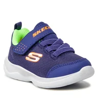 Sneakersy damskie - SKECHERS Sneakersy Mini Wanderer 407300N/NVLM Navy/Lime - miniaturka - grafika 1