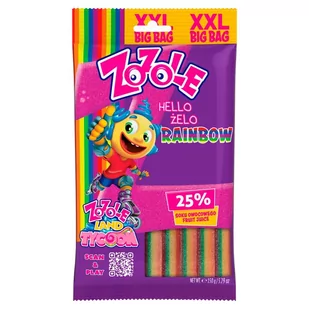 Zozole Hello Żelo Tęczowe żelki o smaku owocowym super kwaśne 150 g - Żelki - miniaturka - grafika 1