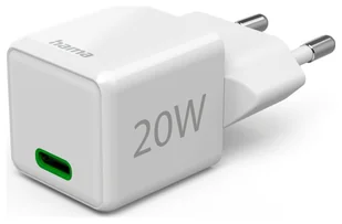Hama ładowarka sieciowa supermini 20W PD/QC 1x USB-C biała - Ładowarki do telefonów - miniaturka - grafika 1
