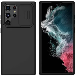 Nillkin Etui CamShield Silky do Samsung Galaxy S22 Ultra (Czarne) NILETCSS22U.BLACK - Etui i futerały do telefonów - miniaturka - grafika 1