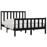 Łóżka - Drewniane podwójne czarne łóżko 160x200 cm - Ingmar 6X - miniaturka - grafika 1