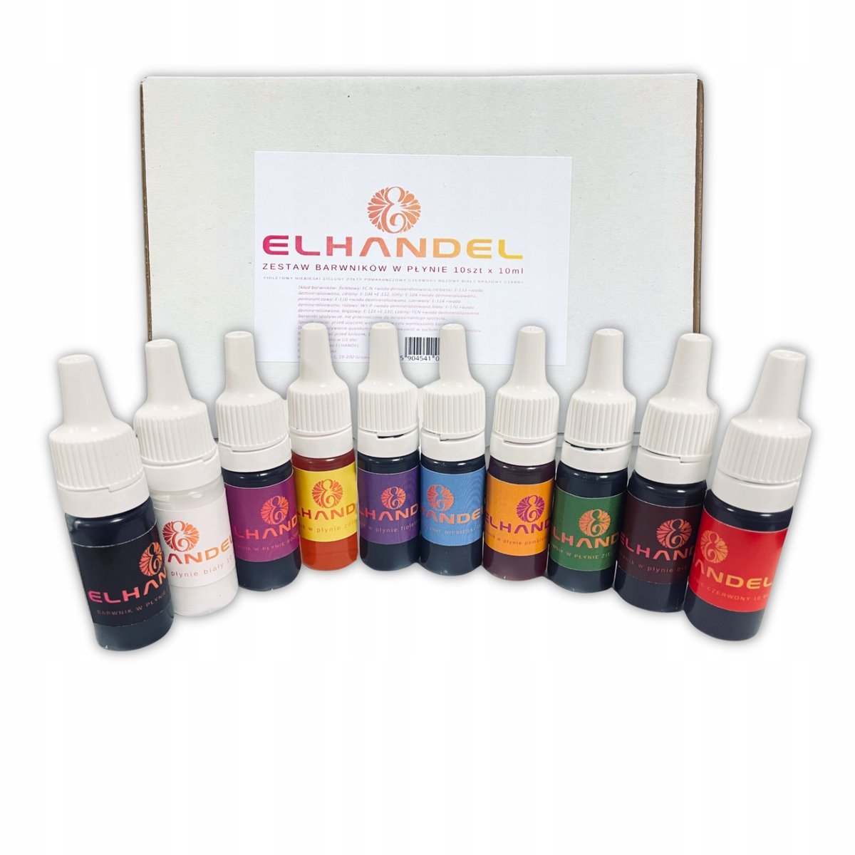 Barwniki spożywcze w płynie do tortu kremu masy kolorowe wydajny zestaw