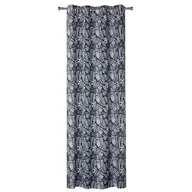 Zasłony - Zasłona z kółkami MALMOS 140 x 260 cm biało-czarny - miniaturka - grafika 1