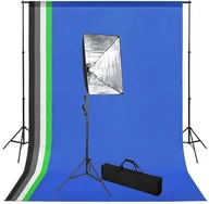 Tła fotograficzne - Zestaw studyjny VIDAXL - miniaturka - grafika 1