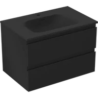 Szafki łazienkowe - Mexen Orio szafka łazienkowa 70 cm z umywalką Vela, 2 szuflady, czarna mat - 91A10-07047-2-BFF71-W23M71 - miniaturka - grafika 1