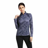 Koszulki jeździeckie - Ariat Bluzka damska SUNSTOPPER 2.0 - charcoal bit print - miniaturka - grafika 1