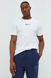 Koszulki męskie - Tommy Jeans t-shirt bawełniany DM0DM13821.9BYY kolor biały z nadrukiem - grafika 1