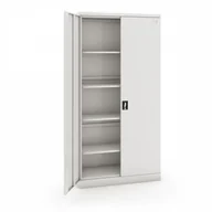 Szafy biurowe - B2B Partner Szafa metalowa dwudrzwiowa, zamek cylindryczny, 1990 x 1000 x 435 mm CY-034-07 - miniaturka - grafika 1