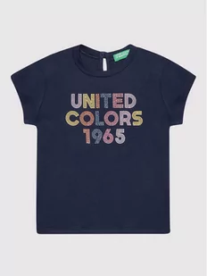 Benetton United Colors Of T-Shirt 3I1XC1527 Granatowy Regular Fit - Koszulki dla chłopców - miniaturka - grafika 1
