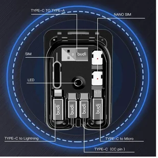 Budi - Zestaw wielofunkcyjny 9w1 z ładowarką bezprzewodową 10W (Czarny) - Ładowarki do telefonów - miniaturka - grafika 4