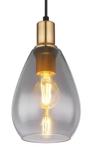 Globo Fanni 15563H lampa wisząca zwis 1x40W E27 dymiona/czarna - Lampy sufitowe - miniaturka - grafika 1
