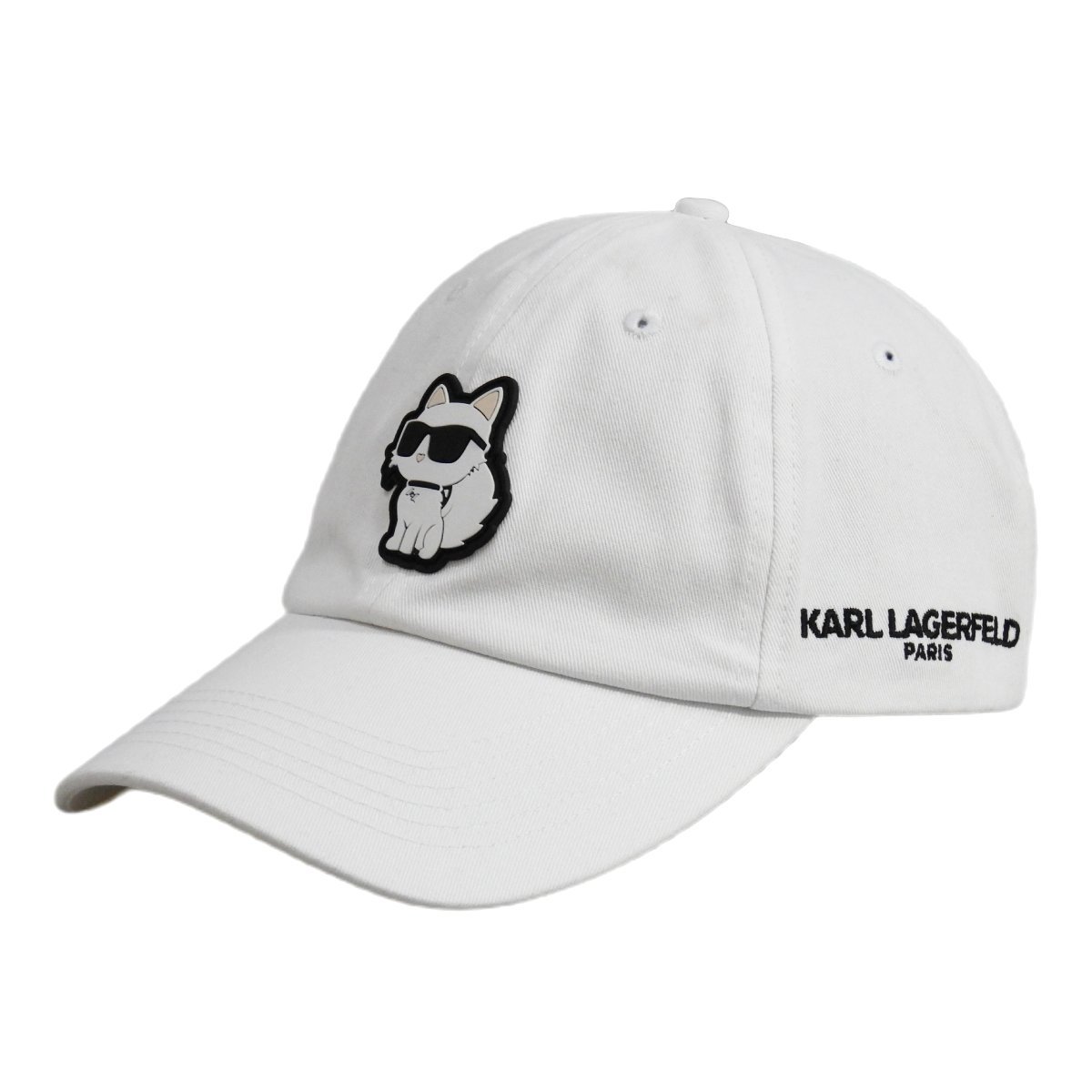 Czapka z daszkiem Karl Lagerfeld Paris Choupette Strapback Biała - L5WH7944 wht