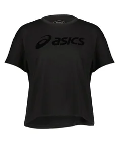 asics Koszulka "Big Logo Tee" w kolorze czarnym - Koszulki i topy damskie - miniaturka - grafika 1