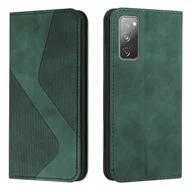 Portfele - Etui Samsung Galaxy S20 Fe, etui z klapką ze skóry PU Zamknięcie magnetyczne Portfel Gniazda na karty Stojak Zielony - miniaturka - grafika 1