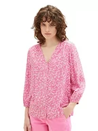 Bluzy damskie - TOM TAILOR Damska bluza z wzorem, 31745 - Pink Geo Design, 42 - miniaturka - grafika 1