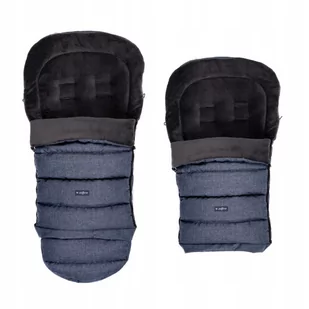 ZAFFIRO Śpiwór do wózka iGrow Plusz Melange navy blue - Śpiworki dla dzieci - miniaturka - grafika 1