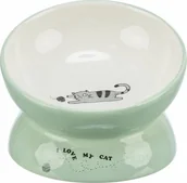 Miski dla kotów - Trixie Trixie Miska Ceramiczna dla Kota Podwyższona 150ml 13cm - miniaturka - grafika 1