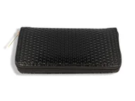 Portfele - PORTFEL damski czarny pikowany - miniaturka - grafika 1