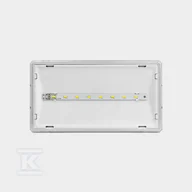 Oprawy, klosze i abażury - Oprawa awaryjna EXIT S LED IP65 2W 1h jednozadaniowa AT biała + grzałka HTR-25 - miniaturka - grafika 1